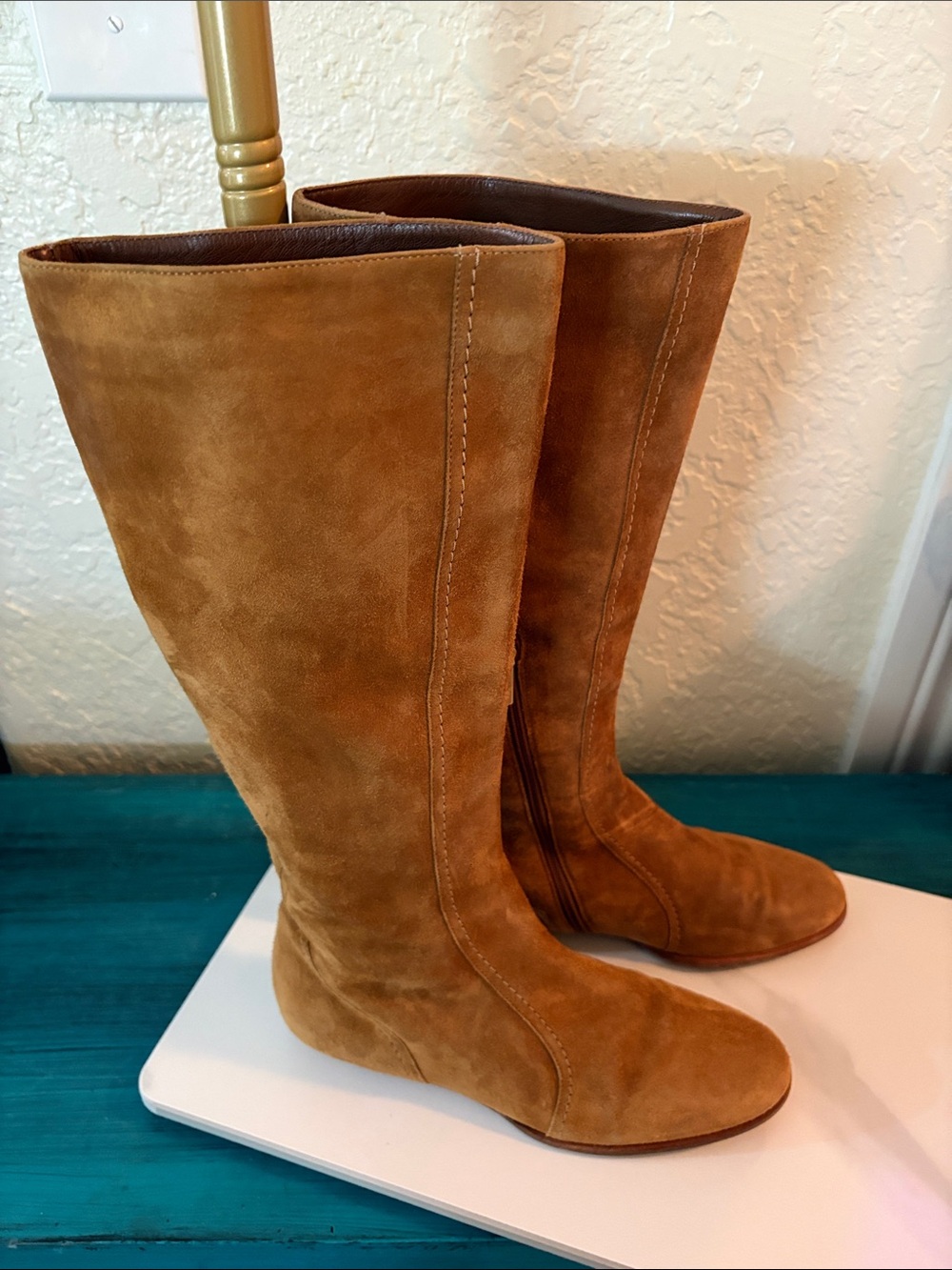 Jimmy Choo Tall Suede Over-the-Knee Boots in Cognac